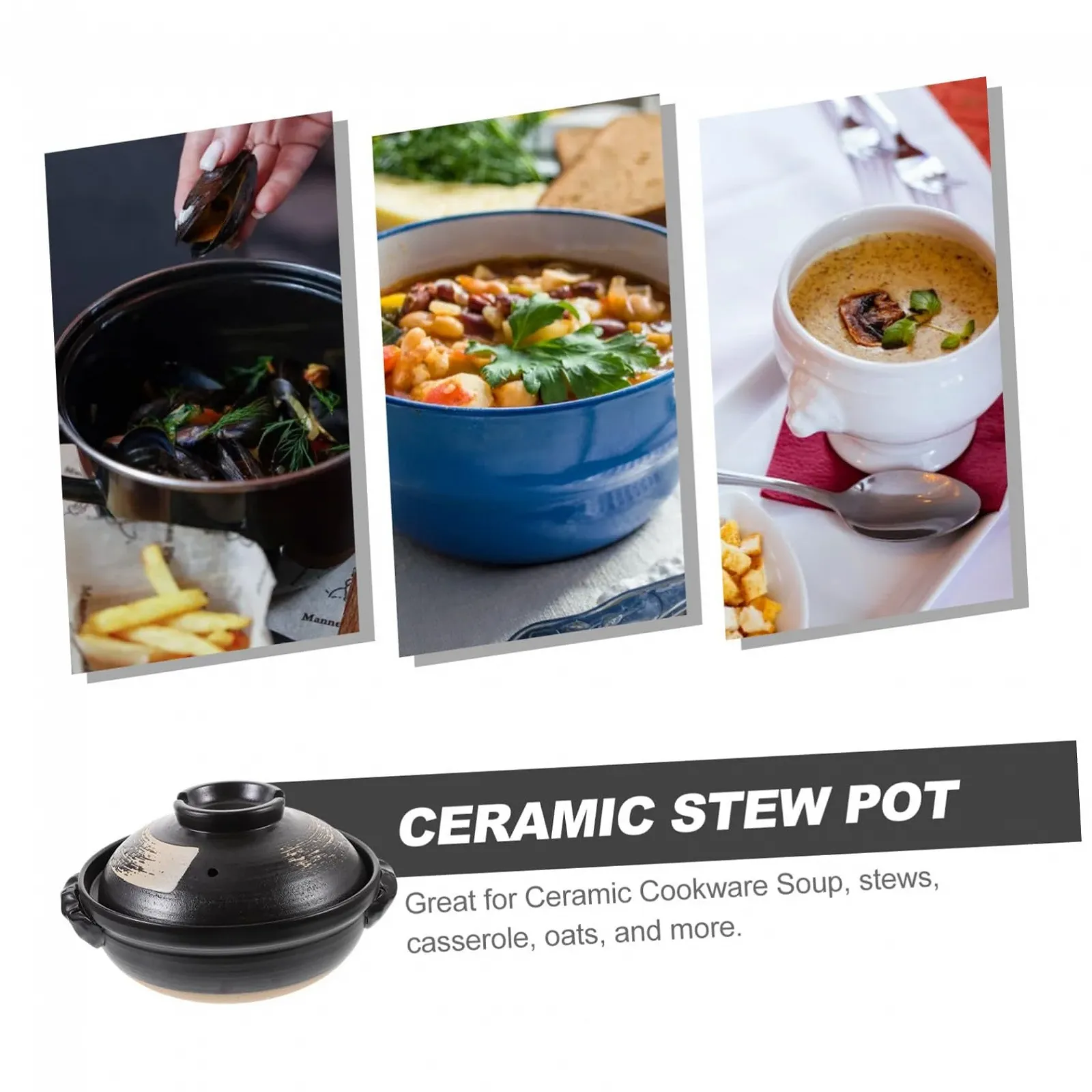 Кастрюля-жаровня керамическая 900 мл с вентиляционными отверстиями глазурованная термостойкая, фото №5