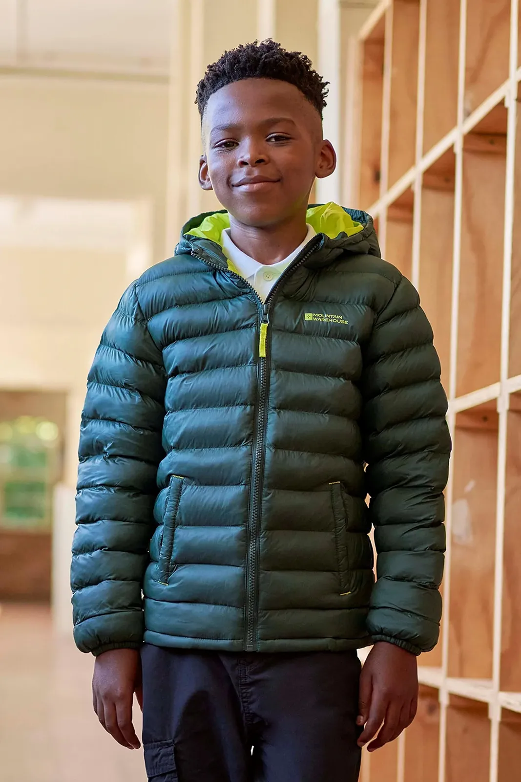 Куртка стьобана Mountain Warehouse Seasons для дітей, ультралегка, тепла, водонепроникна, фото №7