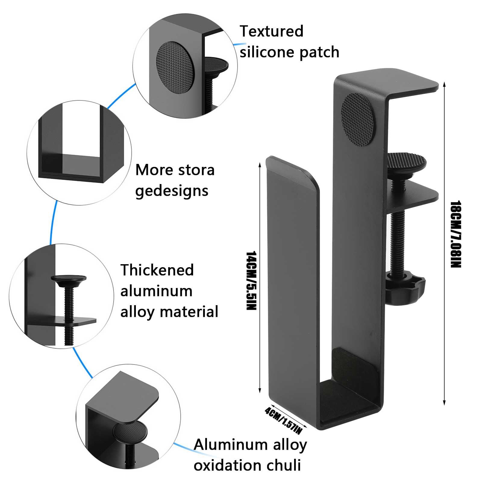 Полиця на стіл FAMKIT, 2 шт, тримач для ноутбука, регульована, нержавіюча сталь, вертикальна, навісна, не потребує свердління, фото №5