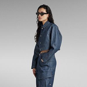 Женская джинсовая курткаG‑Star Cropped Denim Jacket oversized-fit - S synthetic.ua - Фото 1