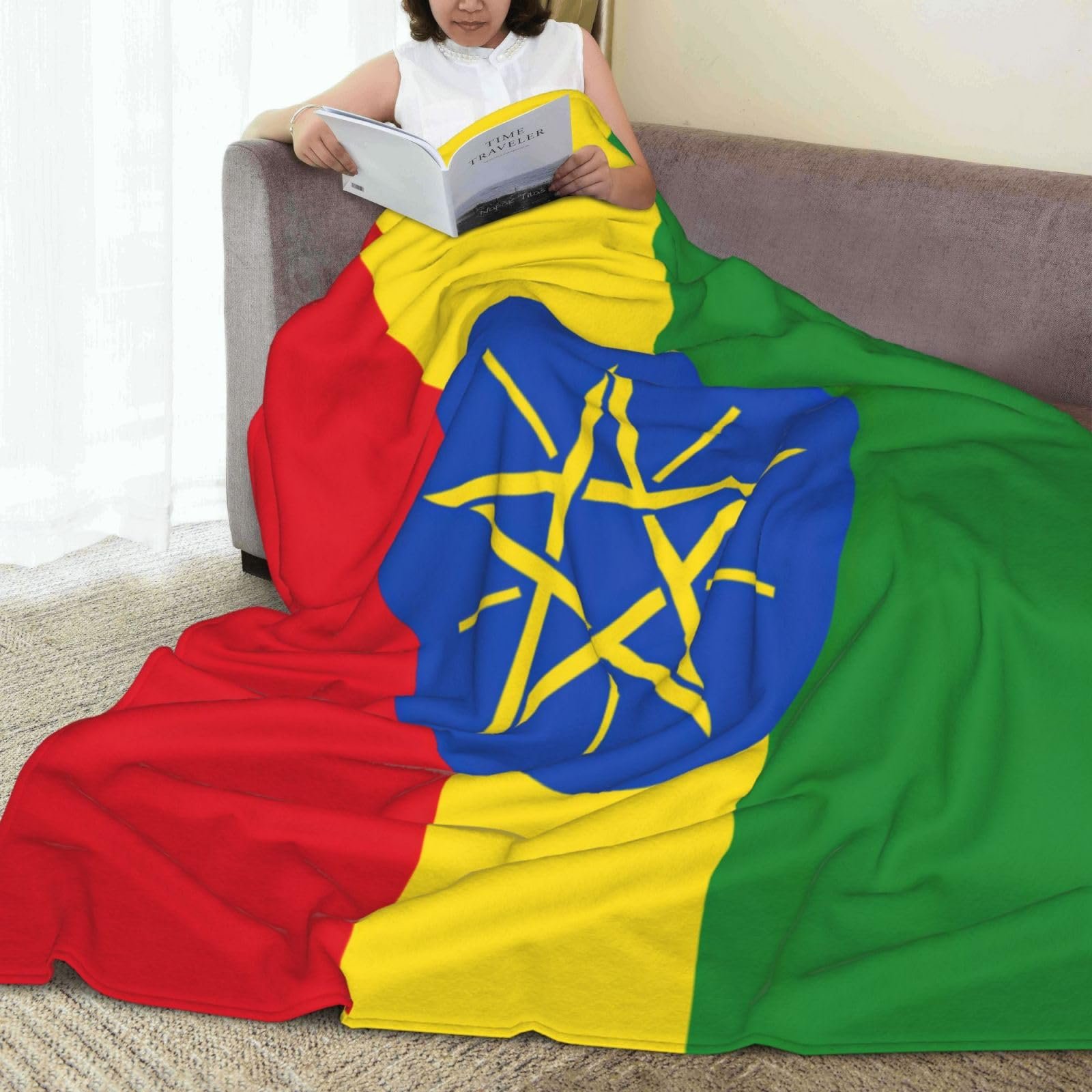 Фланелева Покривало Superweiche з прапором Ефіопії, колір - різнобарвний, фото №8 Фланелева Покривало Superweiche з прапором Ефіопії, колір - різнобарвний, фото №8