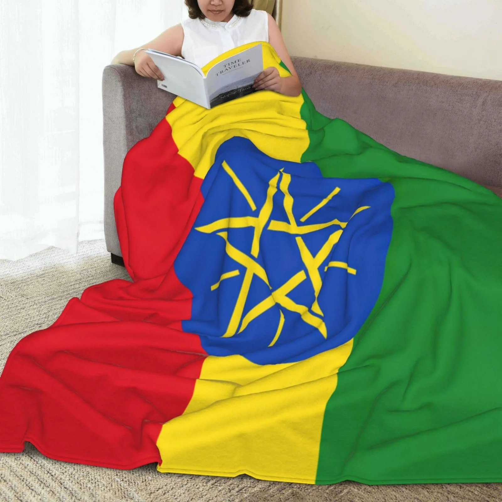 Фланелевое одеяло Superweiche с флагом Эфиопии, цвет - разноцветный, фото №8