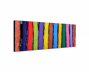 Картина на підрамнику Augenblicke Wandbilder Wood Background 150 x 50 см Кольорова - Фото 1