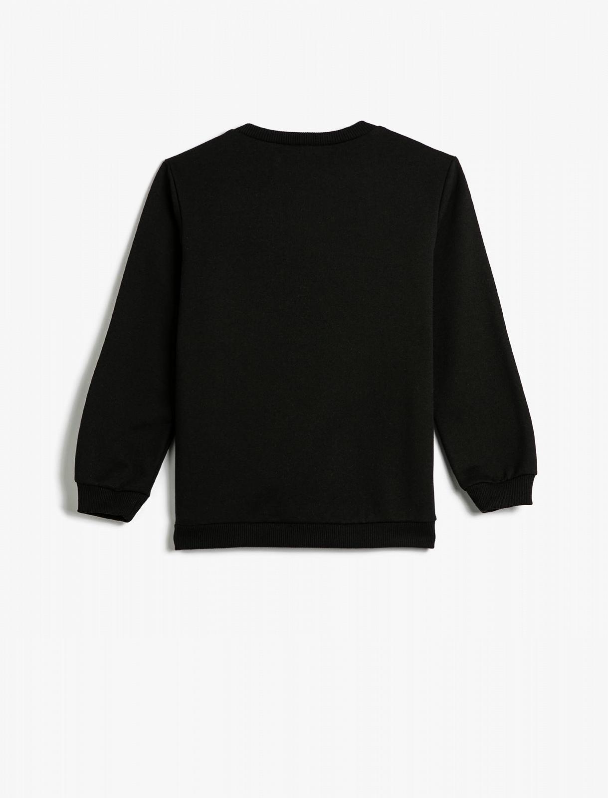 Толстовка Koton з довгими рукавами, круглим вирізом, графіті та м'якою внутрішньою частиною, фото №2