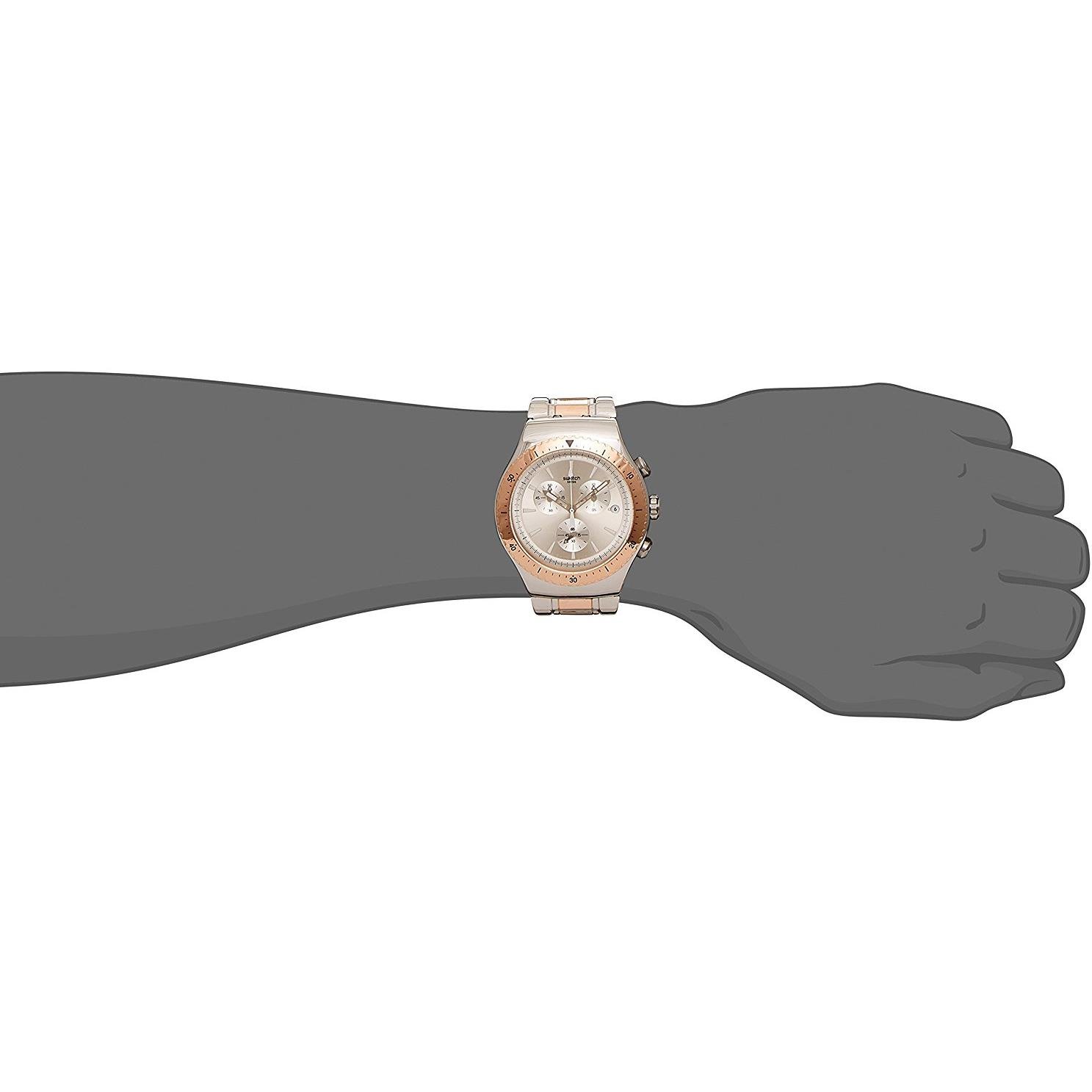 Кварцевые цифровые часы Swatch мужские, нержавеющая сталь, ремешок YOS452G, фото №4