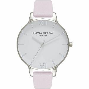 Жіночий аналоговий кварцовий годинник Olivia Burton Blossom & Silver OB16BDW34, червоний шкіряний ремінець, Ribbon - Фото 1