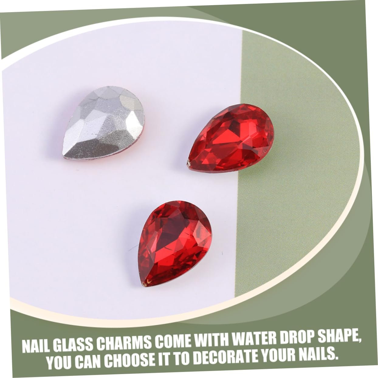 Підвіска Скляна Крапля NUOBESTY 150 шт. для одягу, виготовлення виробів своїми руками, виготовлення ювелірних виробів, аксесуари товари для рукоділля, легкі та міцні, фото №5