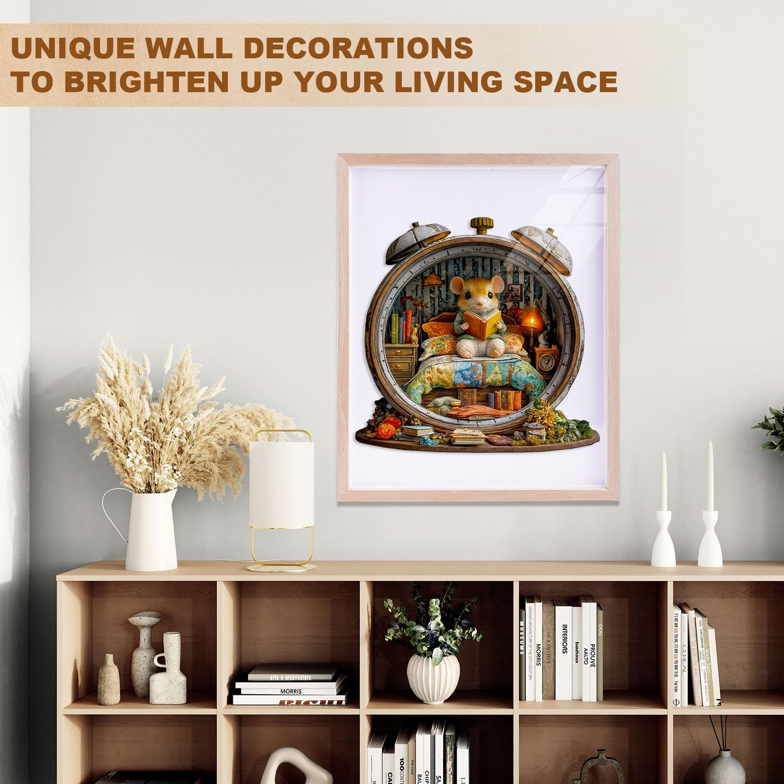 Деревянный пазл WOODBESTS Alarm Clock Mouse 255 элементов 34 x 32.7 см, фото №6