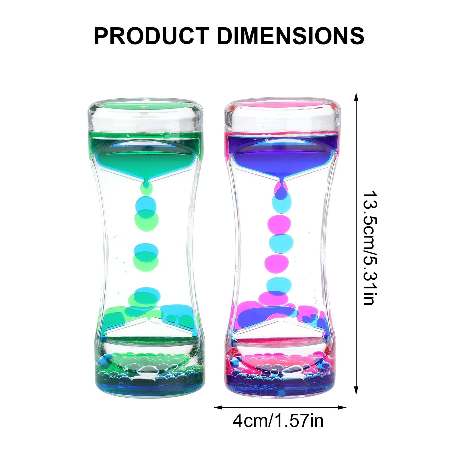 Рідкий пісочний годинник Liquid Motion Timer Набір 2 шт. Акриловий 13.5 см Синьо-рожевий та Синьо-зелений, фото №2 Рідкий пісочний годинник Liquid Motion Timer Набір 2 шт. Акриловий 13.5 см Синьо-рожевий та Синьо-зелений, фото №2