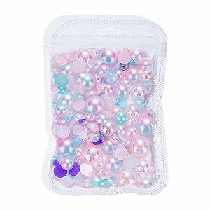 Напівкруглі перлини для нігтів з плоскою задньою стороною - Фото 1