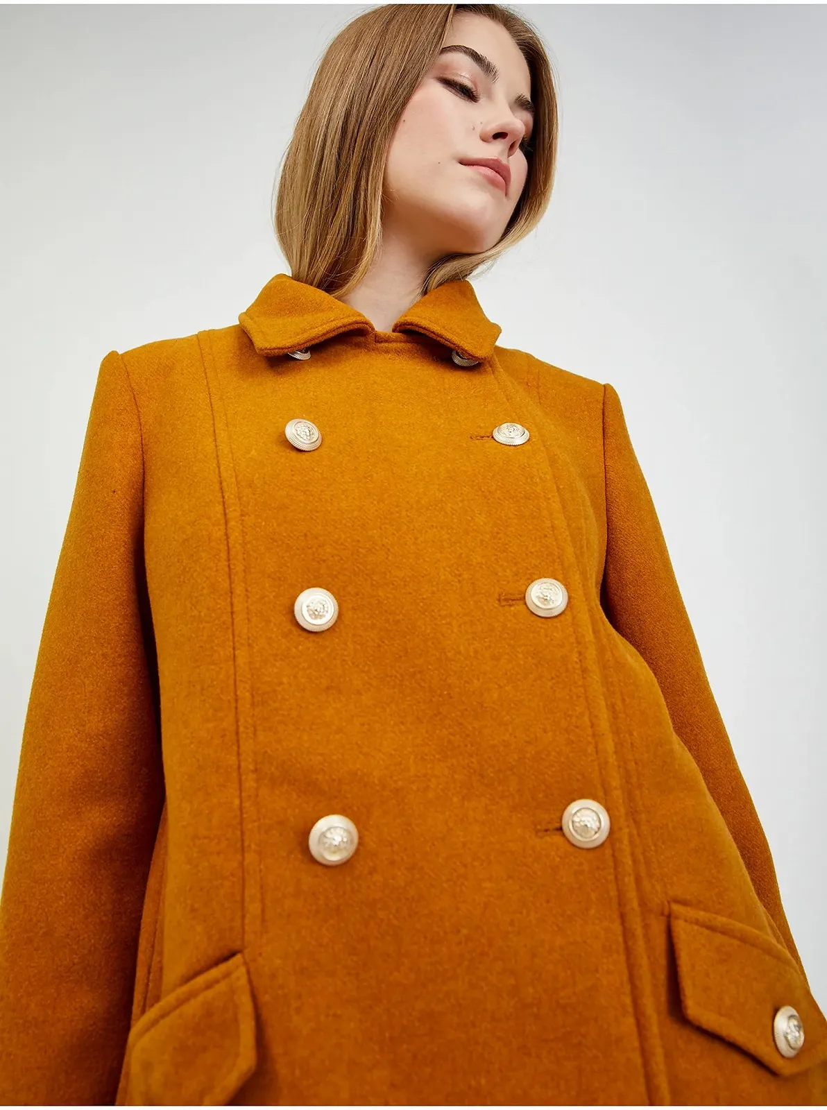 Пальто ORSAY Зимнее Женское Шерсть Коричневый, фото №3 Пальто ORSAY Зимнее Женское Шерсть Коричневый, фото №3