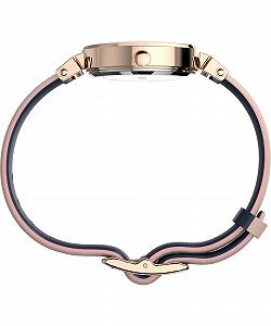 Жіночий годинник Timex Main Street 31 мм, рожевий шкіряний ремінець, срібний циферблат, корпус кольору рожевого золота TW2W96300 synthetic.ua - Фото 1