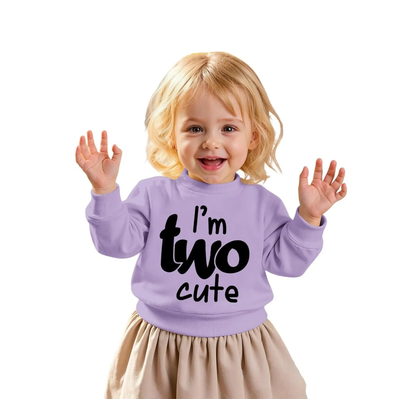 Джемпер BOUTIKOME I'm Two Cute Printer на 2-й день рождения для девочек, фото №1