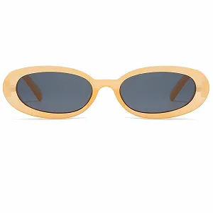 Солнцезащитные очки Овальные винтажные Ggpyyon 90-х Ретро Модные круглые для женщин и мужчин - Фото 1