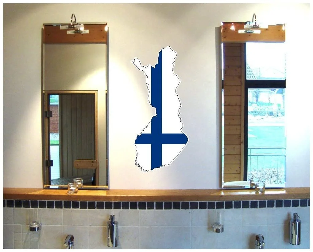 Наклейка на стіну Finland National Colours Flag, фото №2