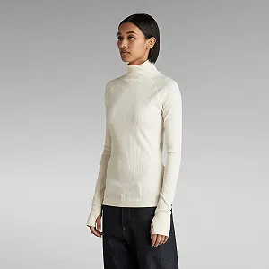 Жіночий топ G-Star RAW Rib Mock Slim Top - S ціна на synthetic.ua - Фото 1 Жіночий топ G-Star RAW Rib Mock Slim Top - S synthetic.ua - Фото 1