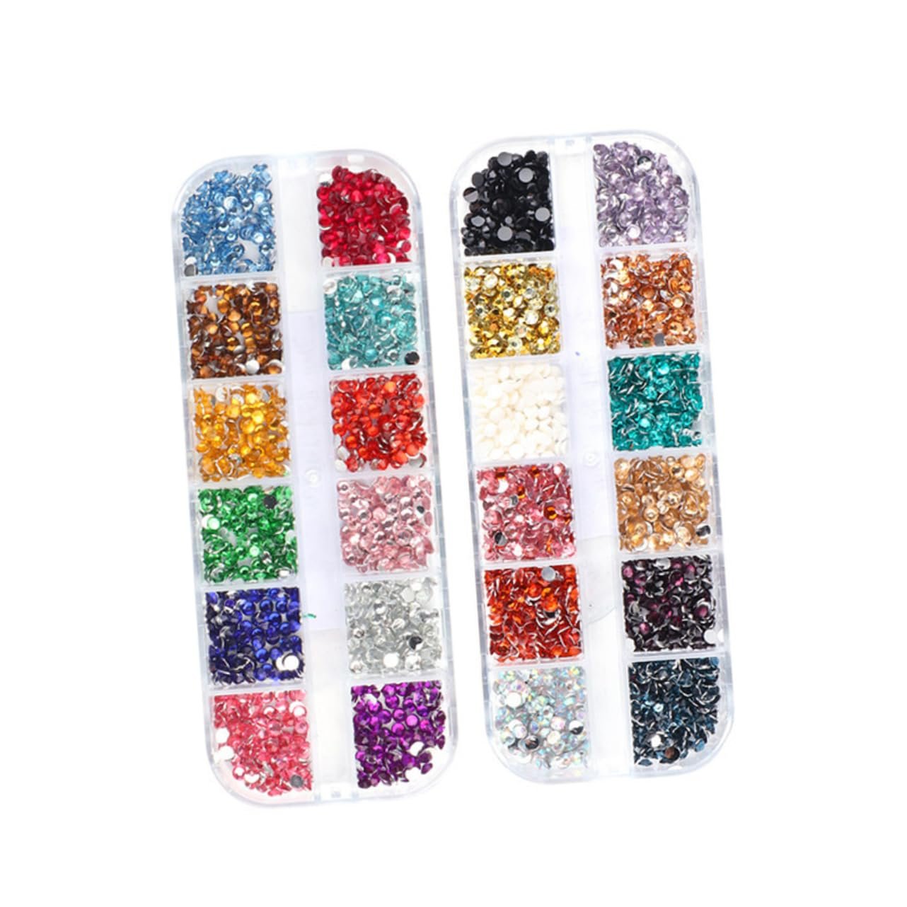 Украшения для ногтей Цветной Бриллиант 2 коробки, фото №1