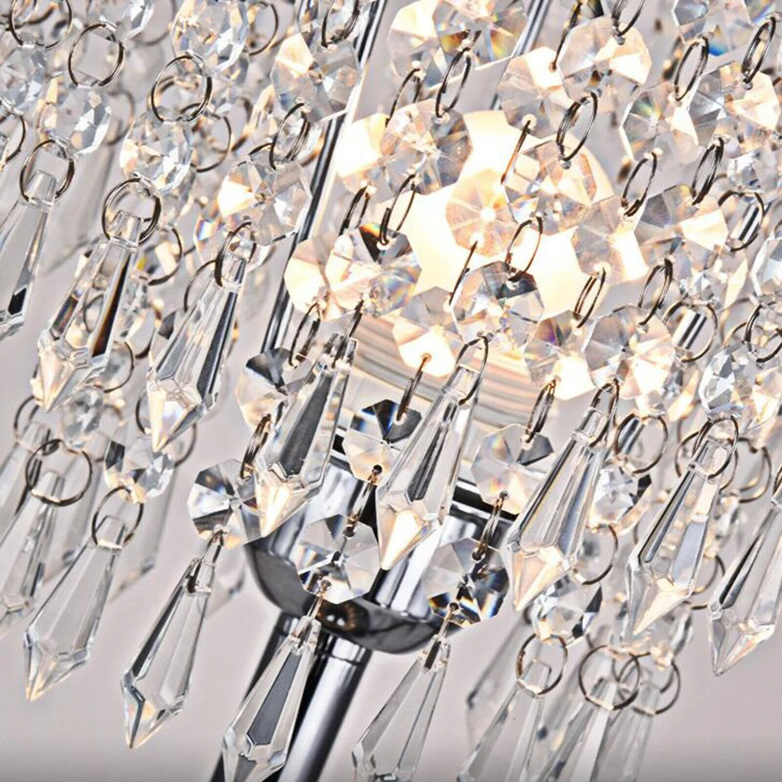 Настольная лампа Modern Crystal 220 V E27 20 x 20 x 38 см Белая, фото №8