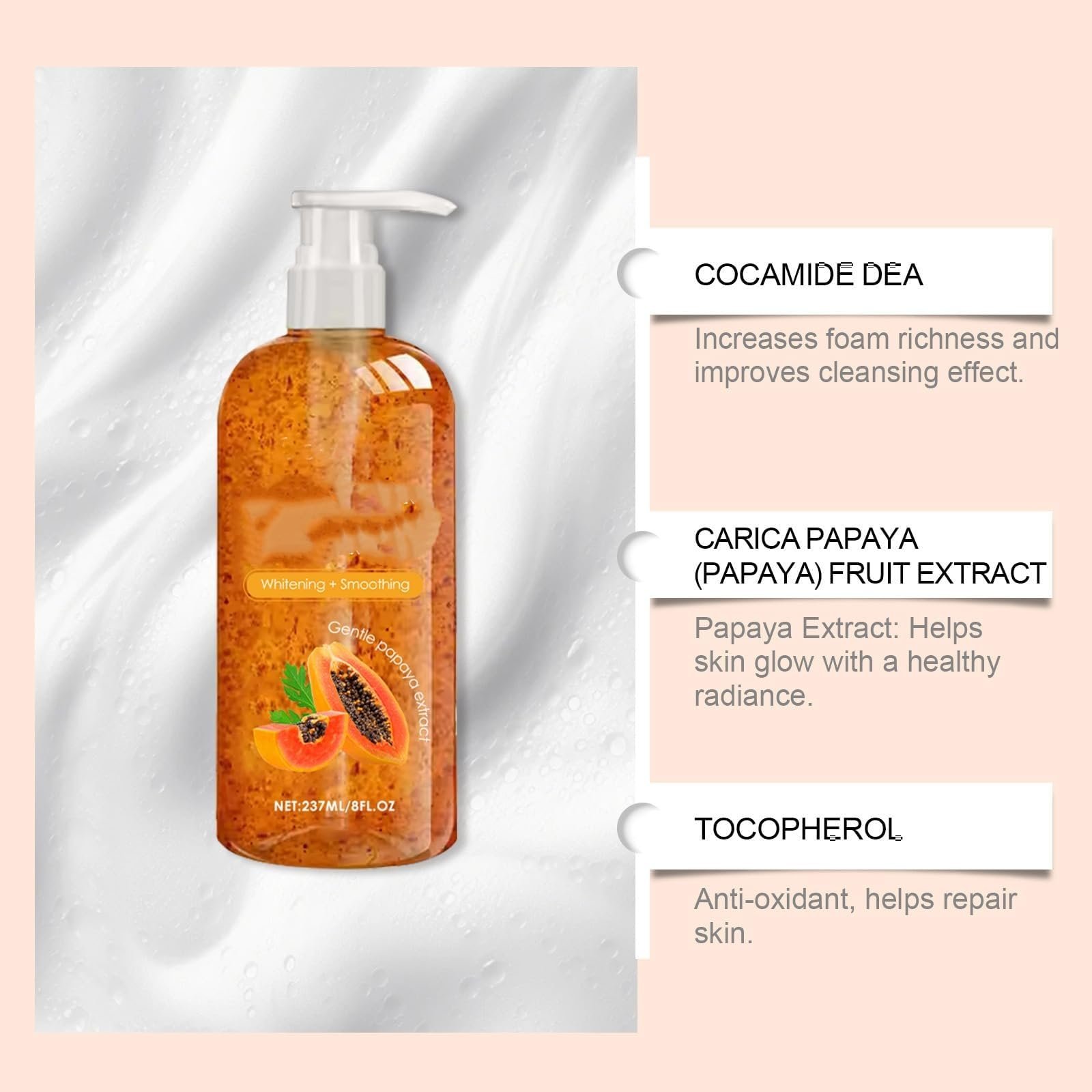 Гель для душу Papaya Moisturising Shower Gel зволожуючий з папаєю, фото №4