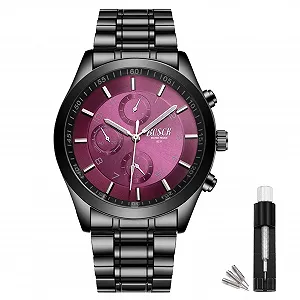 Аналоговые наручные часы 40 мм Easy Read Auto Date and Day из нержавеющей стали - Фото 1