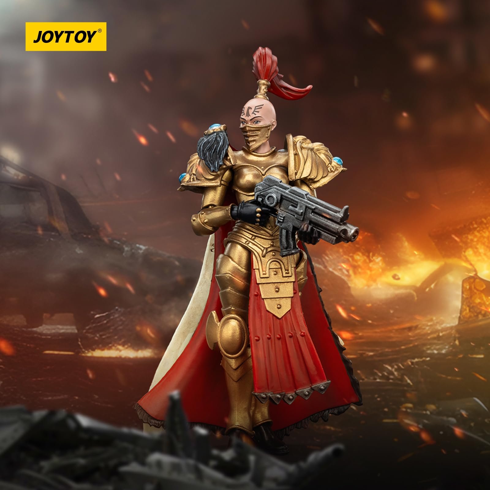 Экшн-фигурка JOYTOY Warhammer 40k Сестры Тишины, Сестры Тишины Белые Соколы Вигилаторский Отряд Вигилатор 1 1/18, фото №2