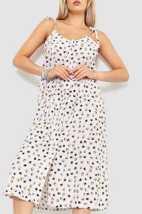 Сарафан с принтом цвет молочный 102R333-1 synthetic.ua - Фото 1