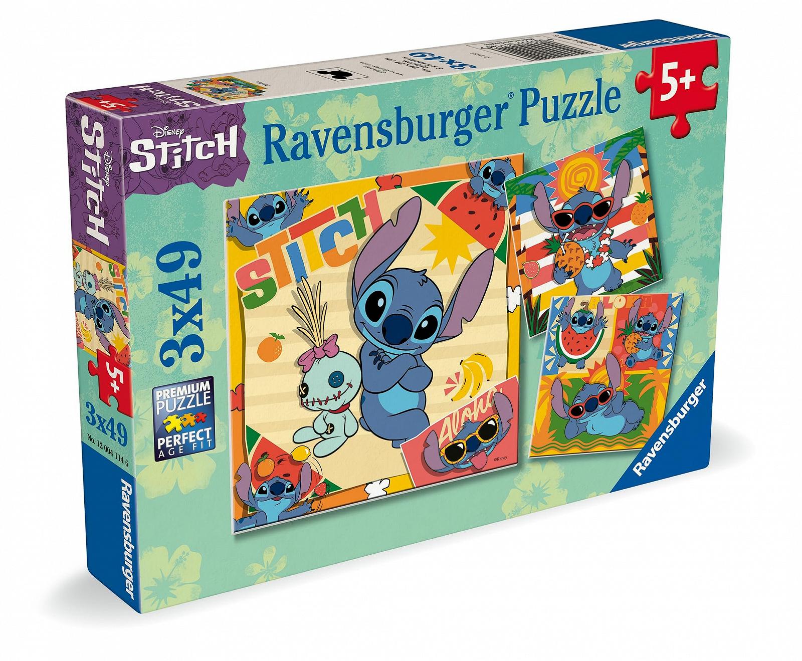 Пазл Ravensburger 12004114 Disney Stitch 3 x 49 элементов, фото №8 Пазл Ravensburger 12004114 Disney Stitch 3 x 49 элементов, фото №8