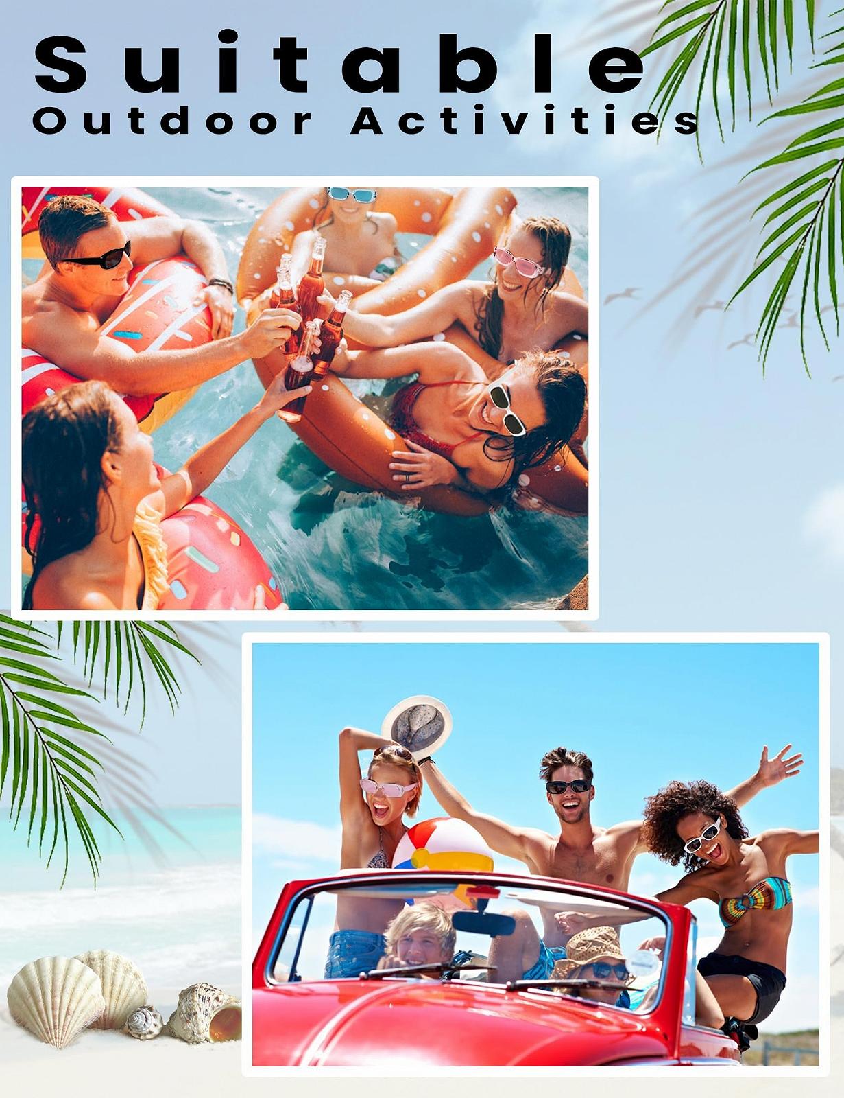 Набір сонцезахисних окулярів Becellen, 4 шт., вінтажні прямокутні ретро сонцезахисні окуляри, модні кольорові сонцезахисні окуляри з UV 400 для чоловіків і жінок, фото №5 Набір сонцезахисних окулярів Becellen, 4 шт., вінтажні прямокутні ретро сонцезахисні окуляри, модні кольорові сонцезахисні окуляри з UV 400 для чоловіків і жінок, фото №5