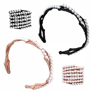 Набор из 2 детских обручей для волос с пластиковыми бусинами. - Фото 1