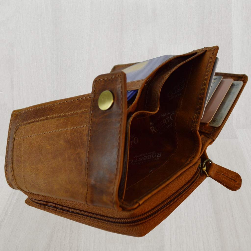 Кошелек Женский Flevado из гладкой кожи Коричневый RFID защита, коричневый, современный, фото №7
