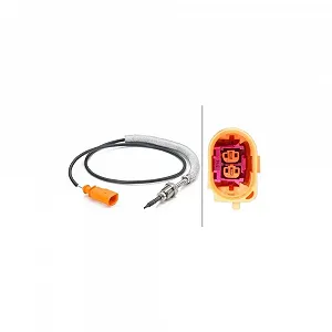 Датчик температуры отработавших газов HELLA 6PT 014 494-051 для AUDI SEAT SKODA VW HITACHI - Фото 1