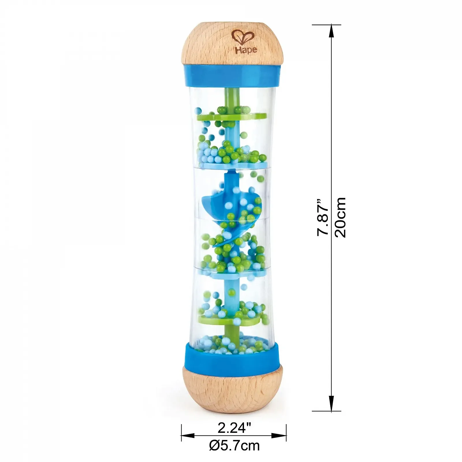 Брязкальце Hape Rainmaker Mini деревʼяне музичне Блакитний, фото №2