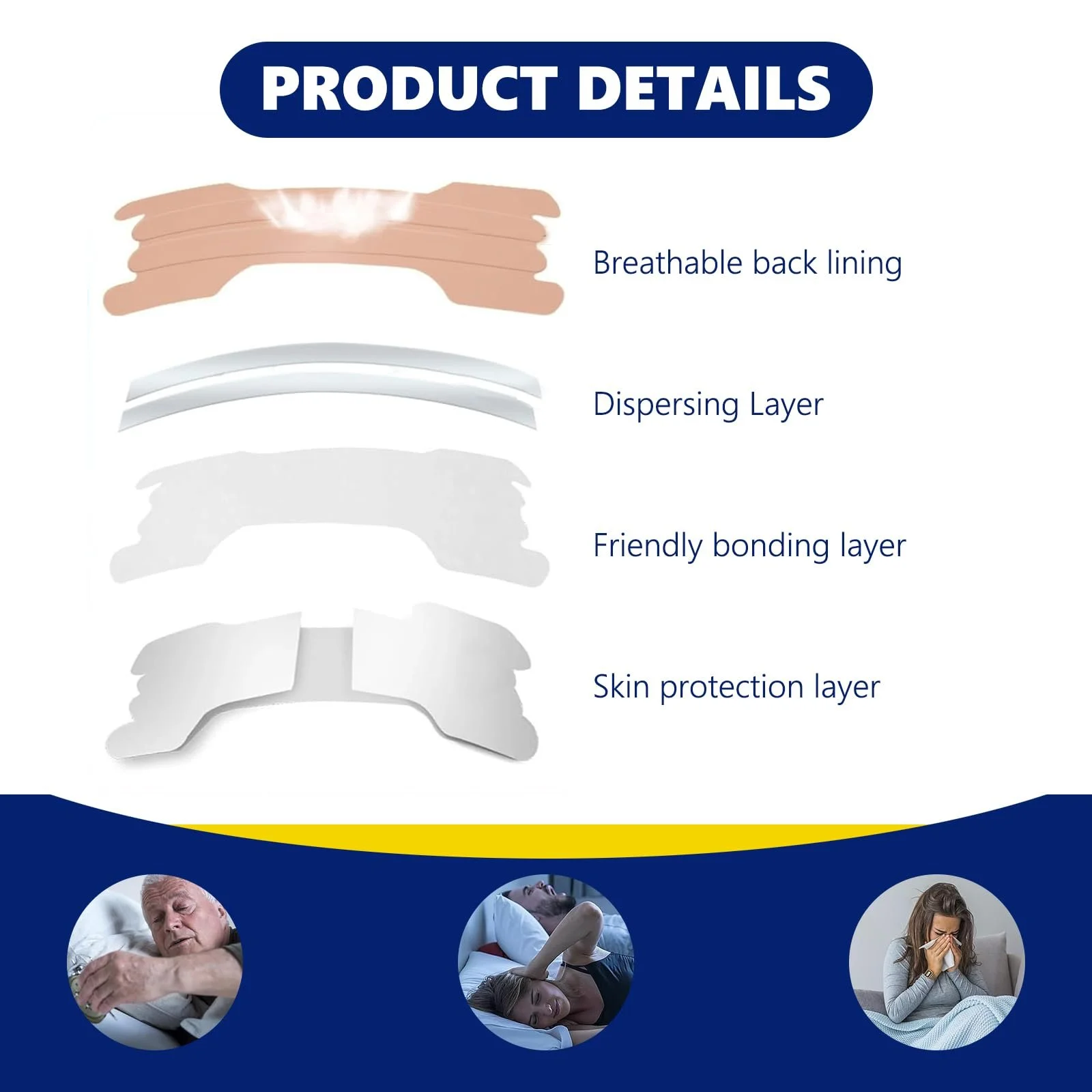 Пластирі для носа від хропіння, 50 шт., фото №3 Пластирі для носа від хропіння, 50 шт., фото №3