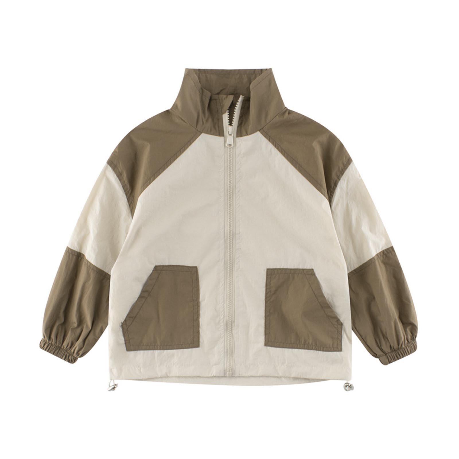 Куртка для мальчиков Осенняя Куртка Цветовой блок Ветрозащитная Куртка Без капюшона Удобный Верх Длинный рукав (3-9 лет), фото №1 Куртка для мальчиков Осенняя Куртка Цветовой блок Ветрозащитная Куртка Без капюшона Удобный Верх Длинный рукав (3-9 лет), фото №1