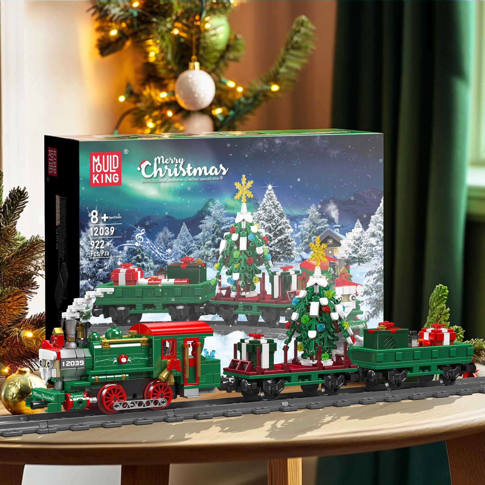 Набір конструктор Mould King 12039 Festive Christmas Train з дистанційним керуванням 922 деталей, фото №5