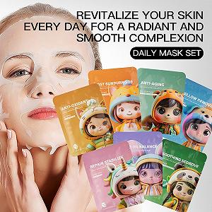 Тканинна маска ARCHIDATE 7 шт. Зволожуюча маска для обличчя synthetic.ua - Фото 1