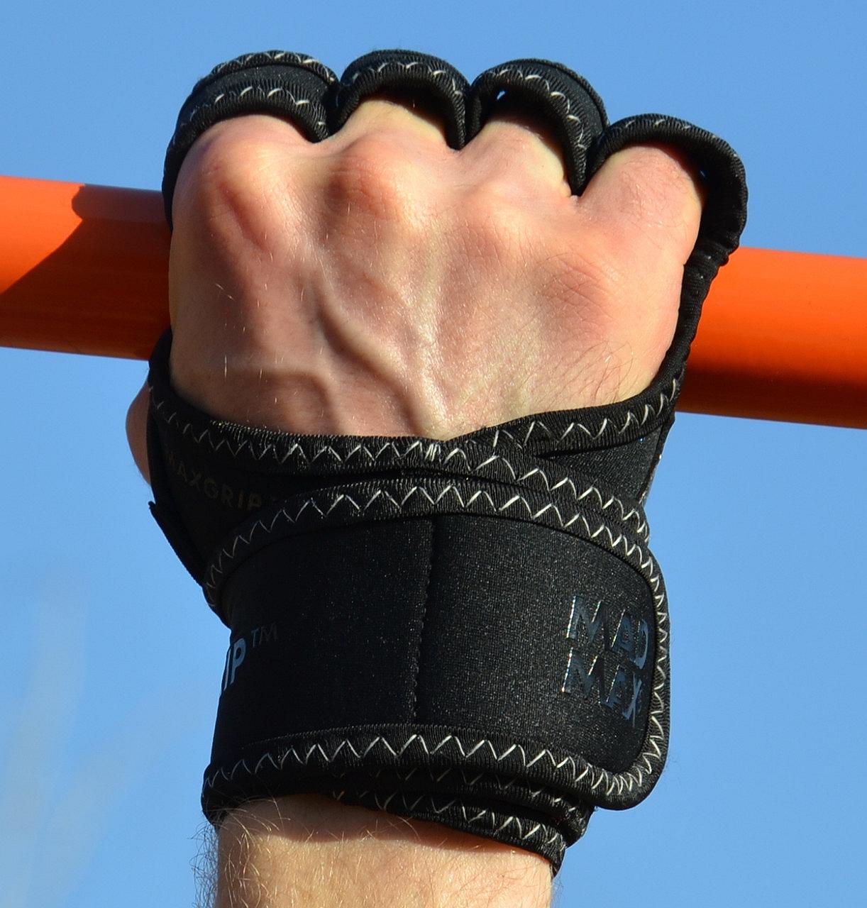 Рукавички для фітнесу MadMax MFG-303 MAXGRIP neoprene wraps Black/Grey L/XL, фото №10