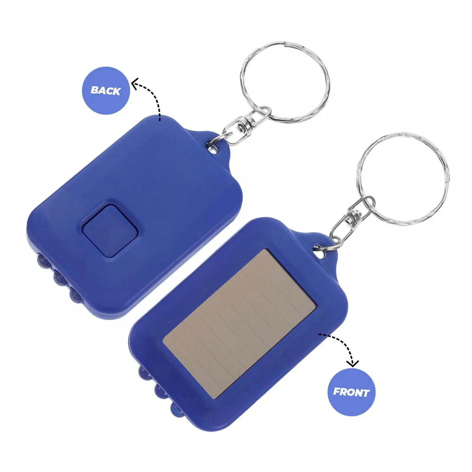 Ліхтарик iplusmile Сонячний 5шт Брелок ліхтарик Акумуляторний Синій, фото №7