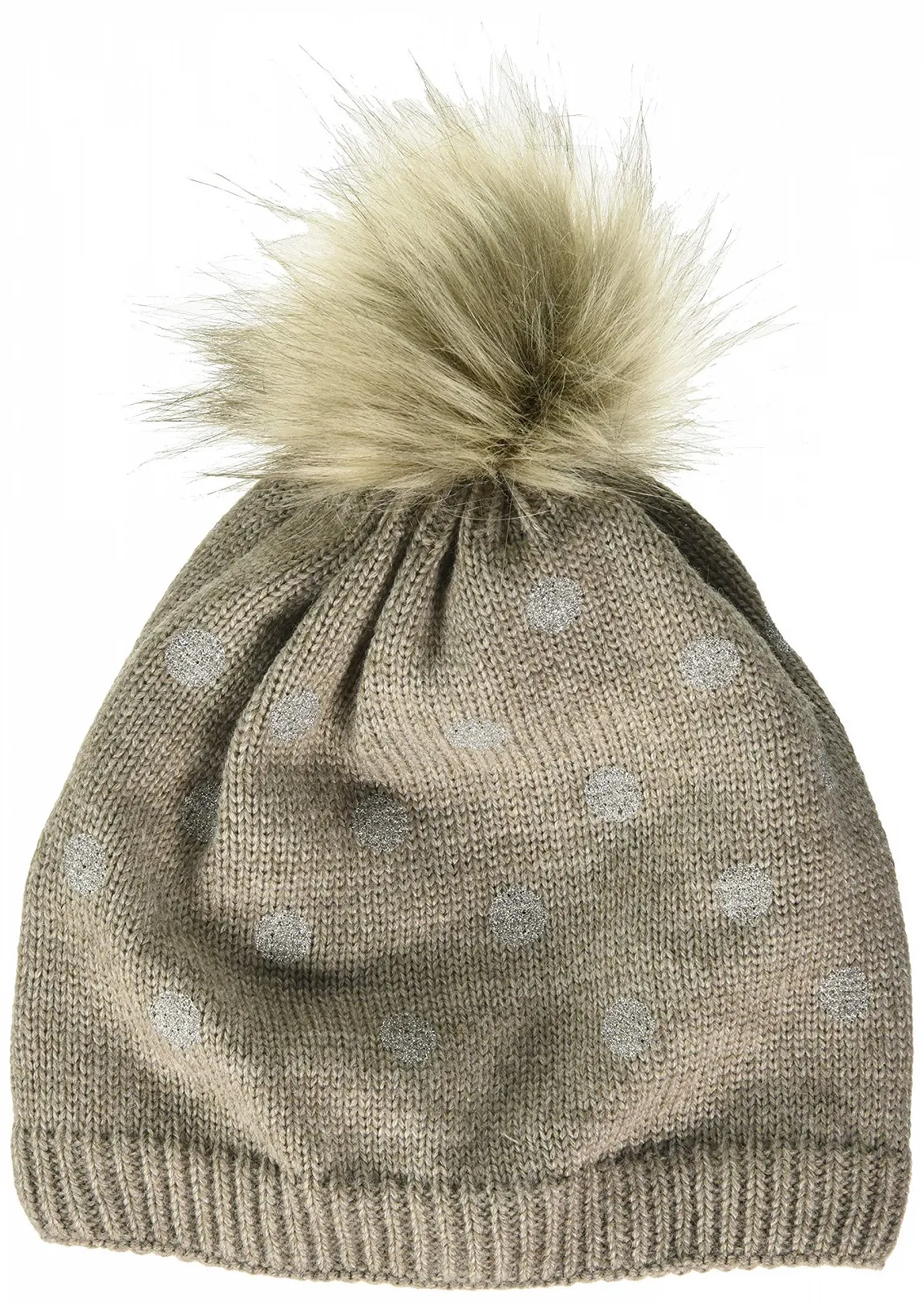 Шапка-бини maximo для девочек с помпоном из искусственного меха, фото №2