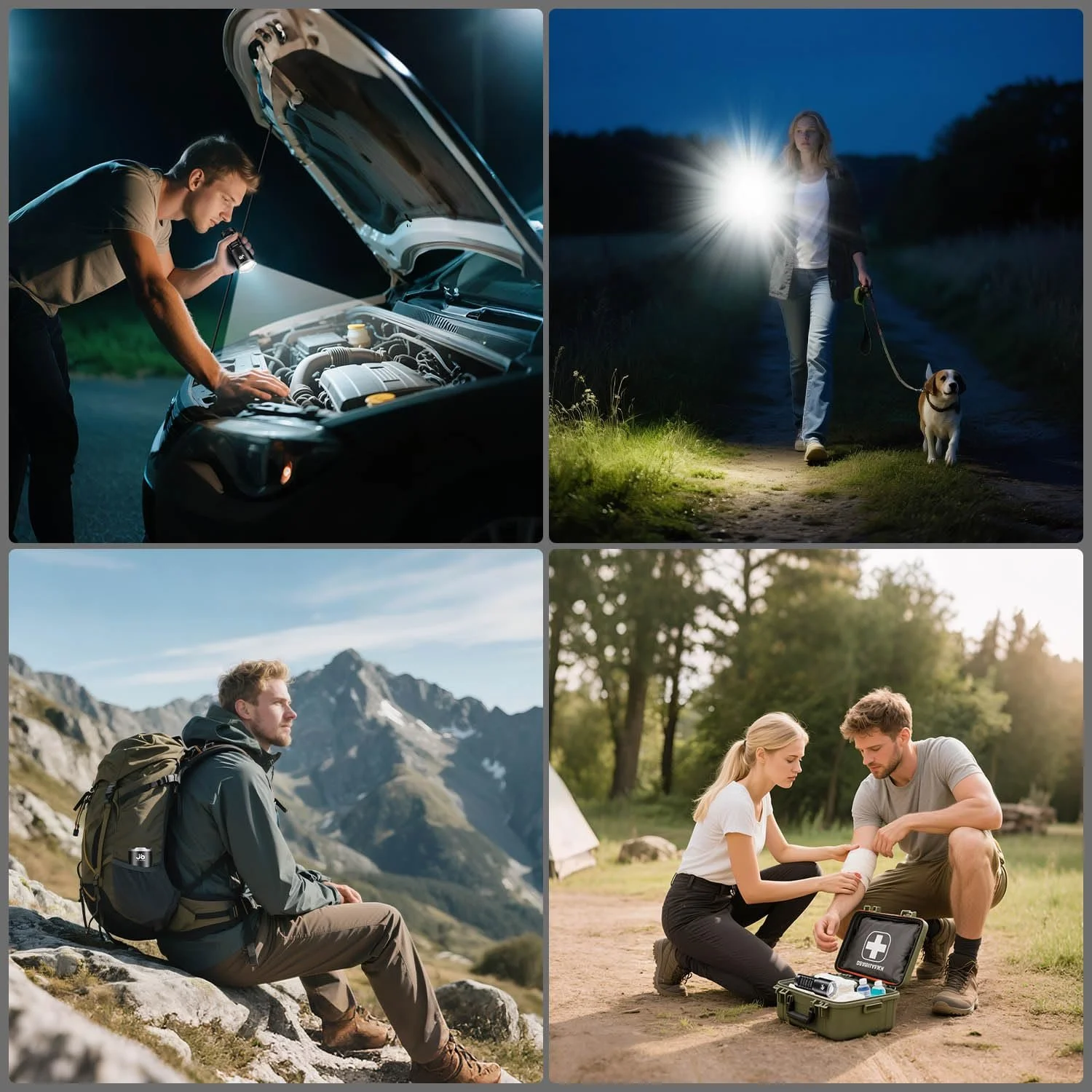 Ліхтар JAY-PARK LED Перезаряджуваний 500 000 Люмен з Акумулятором 10800 мАг та РК-індикатором Рівня Заряду Акумулятораого Туризму, фото №8