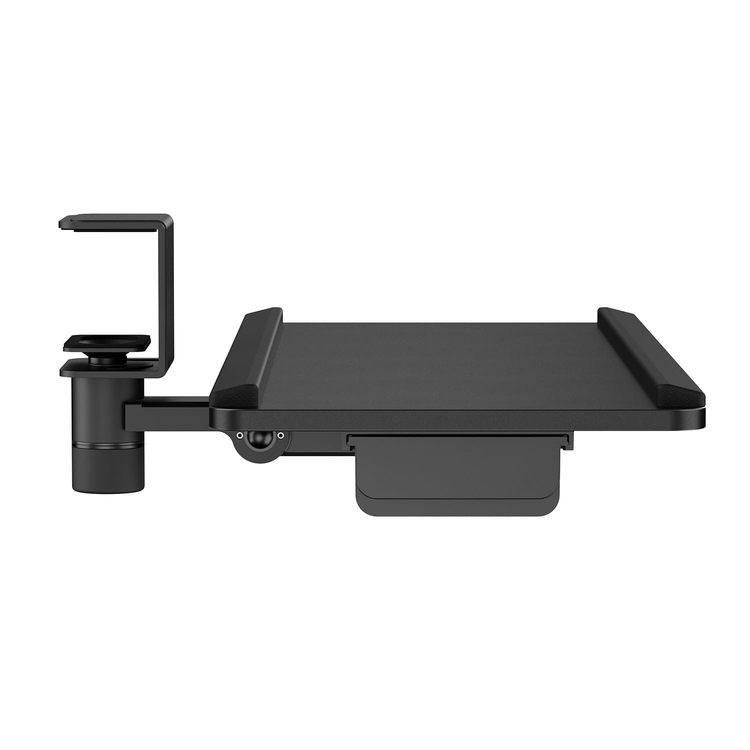 Тримач для клавіатури Maclean MC108 B, регульований, з ручкою, під стіл, з підставкою для зап'ястя та шухлядою, кріплення на затискачі, ергономічний, чорний, фото №2