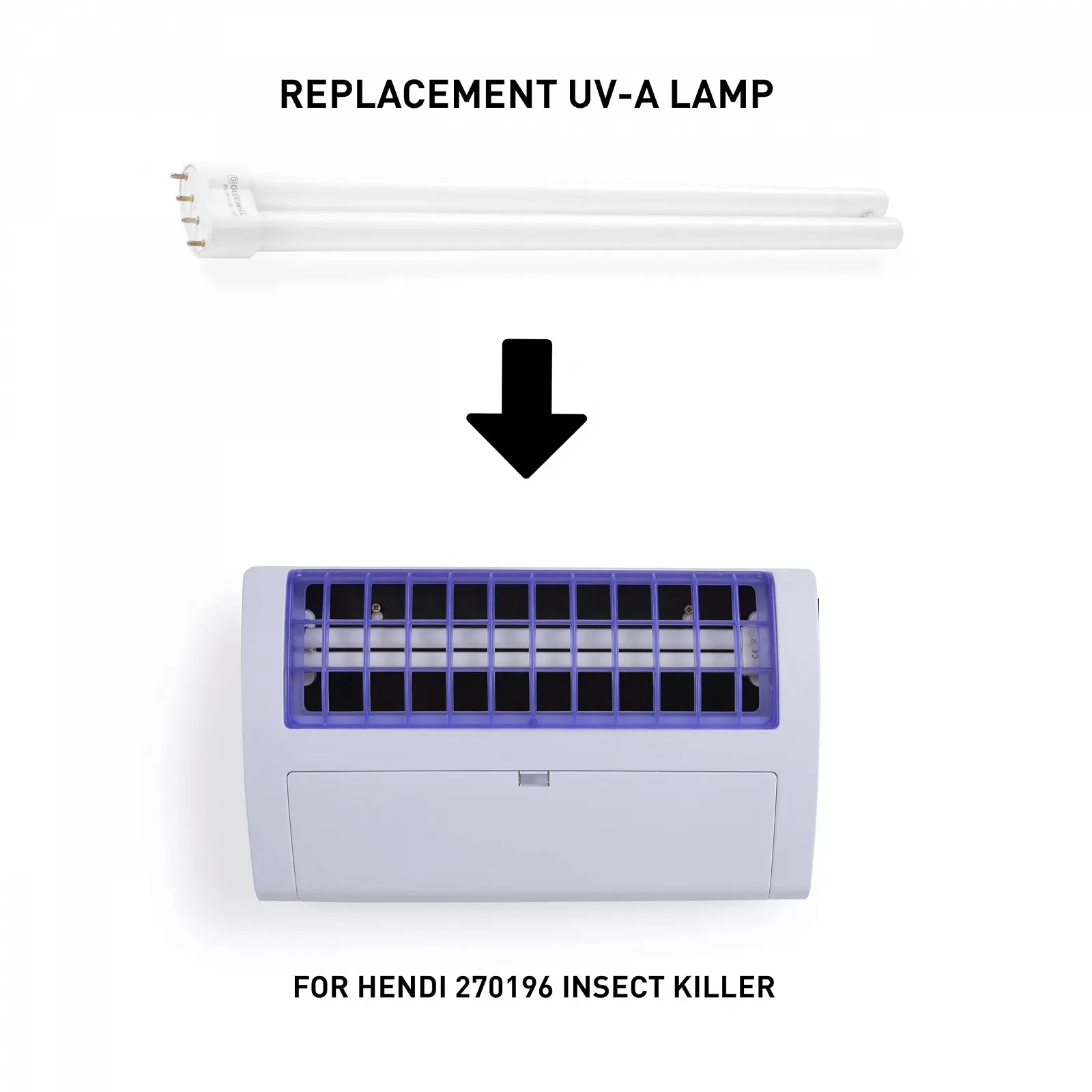 Сменная лампа HENDI для уничтожителя насекомых 270196 1 x 36 W UV-A 230 V 42 x 23 x 410 мм, фото №2