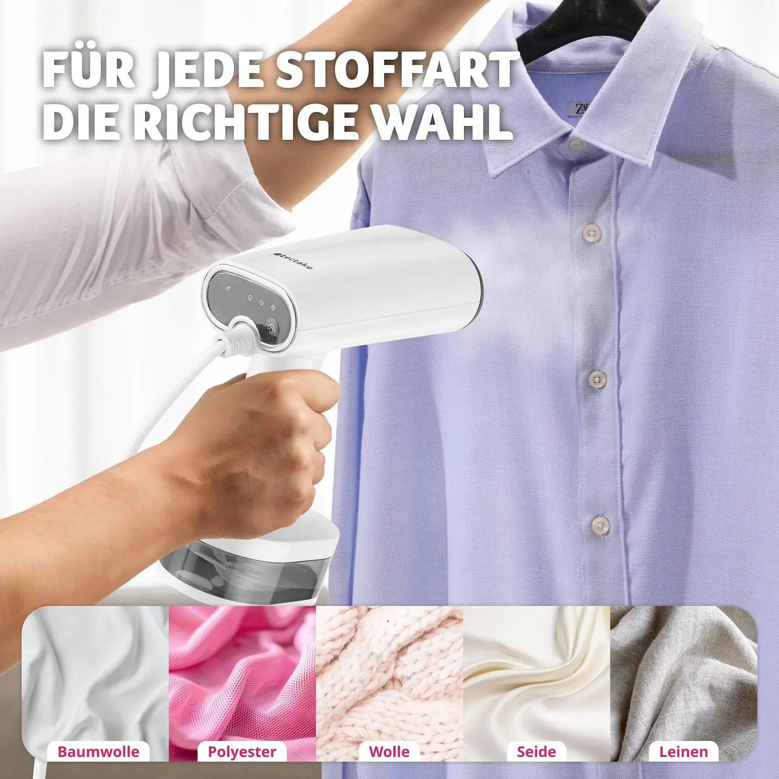 Вертикальний відпарювач tectake® 4 режими 370 мл, фото №8