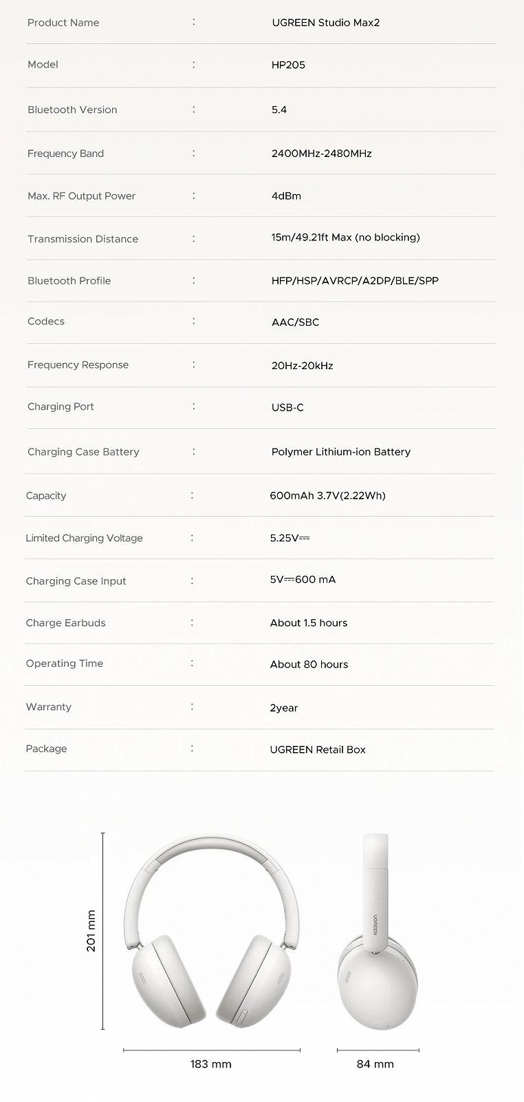 Навушники UGREEN Studio Max2 3xNoice Isolation -35dB BT5.4 80год Multipoint Black, фото №14 Навушники UGREEN Studio Max2 3xNoice Isolation -35dB BT5.4 80год Multipoint Black, фото №14