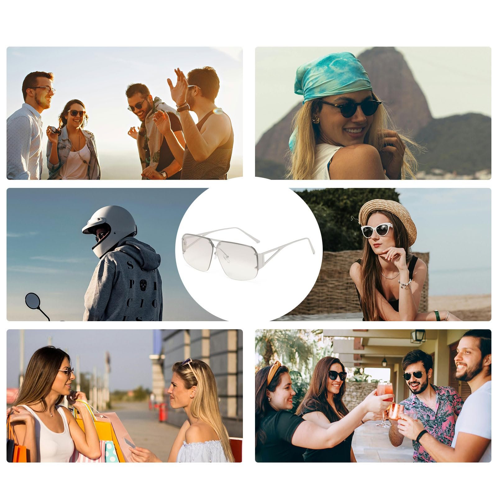 Сонцезахисні окуляри Пілот Ретро YAMEIZE Квадратні Металеві Класичні Вінтажні UV400 Захист, фото №7