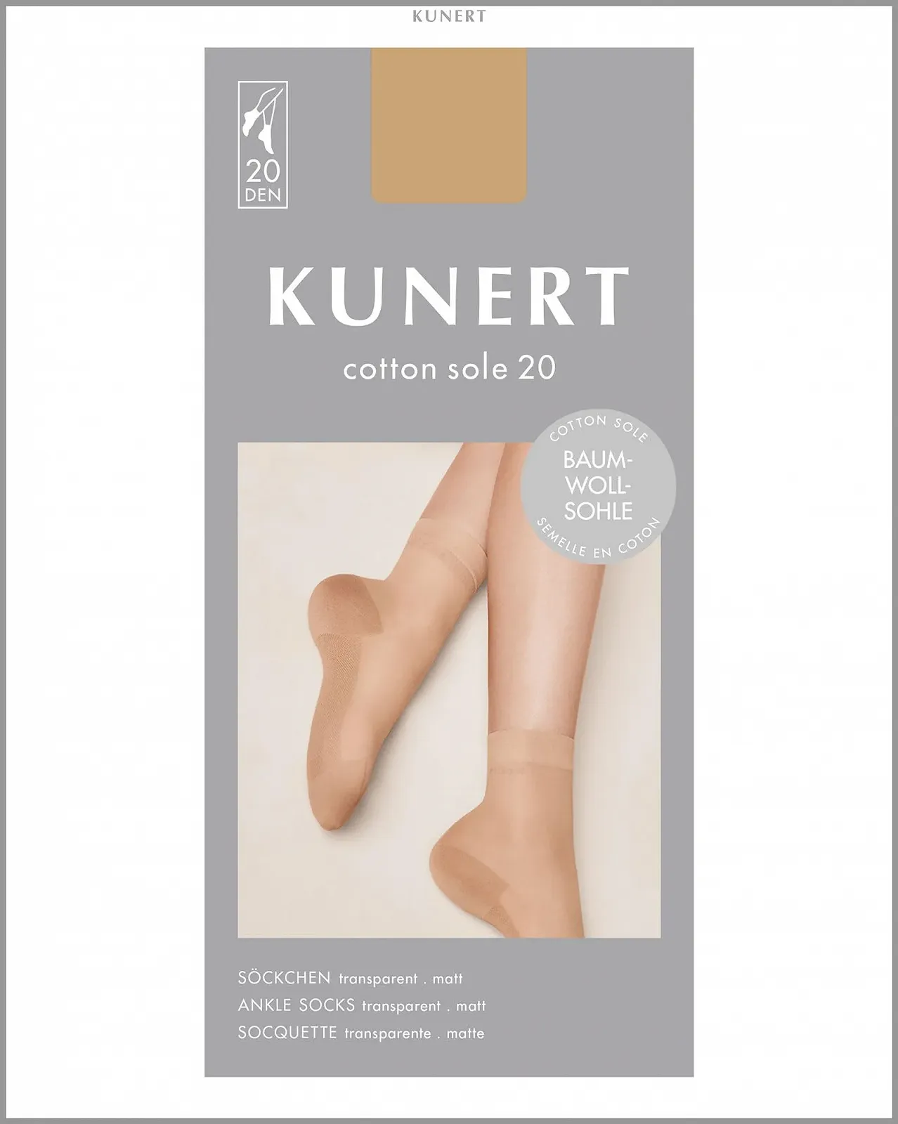 Носки KUNERT Cotton Sole 20 Denier, фото №4 Носки KUNERT Cotton Sole 20 Denier, фото №4