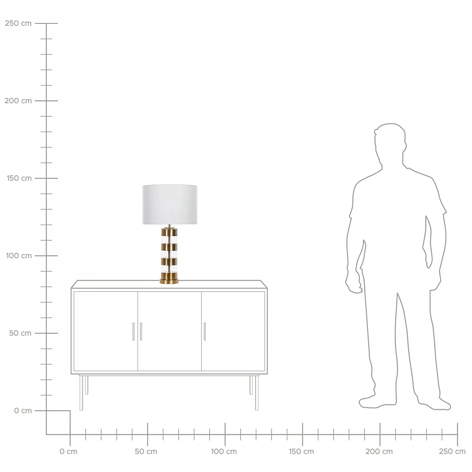 Настільна лампа Beliani Beatton Скло / Метал / Поліестер 77 см Золотиста / Біла, фото №9