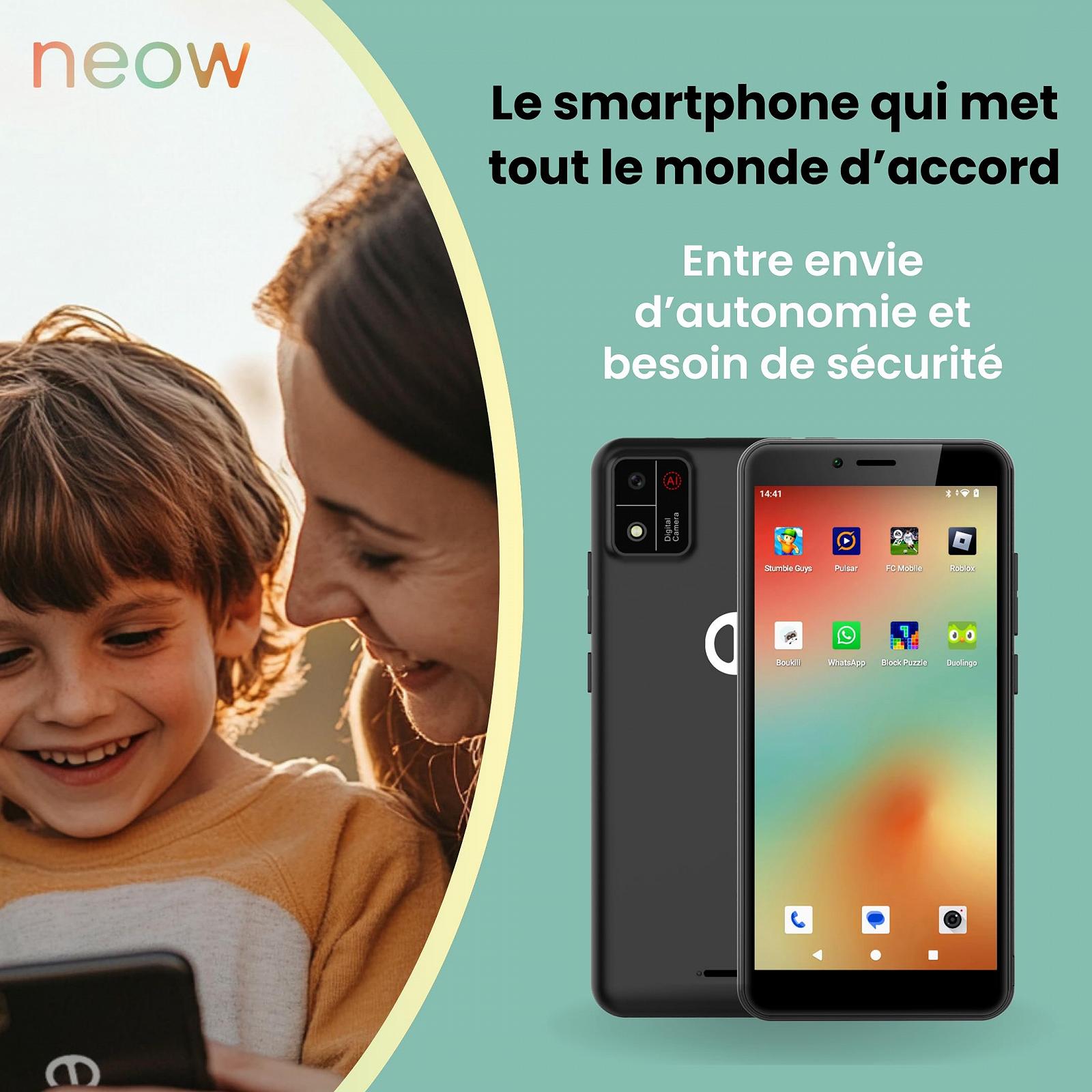 Смартфон дитячий Neow Android 14 із чохлом, фото №6 Смартфон дитячий Neow Android 14 із чохлом, фото №6