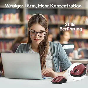 Миша бездротова TECKNET 3200 DPI оптична для лівшів і правшів 2,4 GHz з USB Nano приймачем Червона synthetic.ua - Фото 1