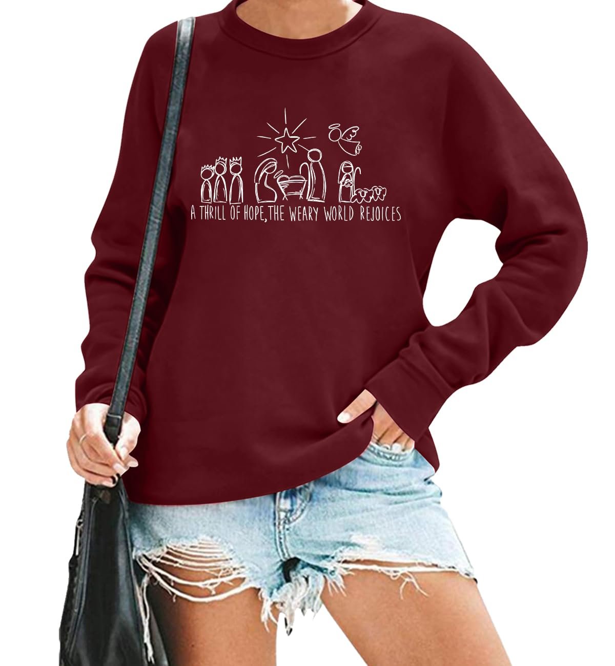 Свитшот The Weary World Rejoices Christian Shirts For Women, фото №1